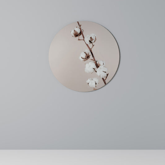 COTTON CLOUDS IN BALANCE Round Wall Art