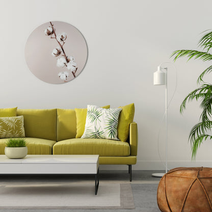 COTTON CLOUDS IN BALANCE Round Wall Art