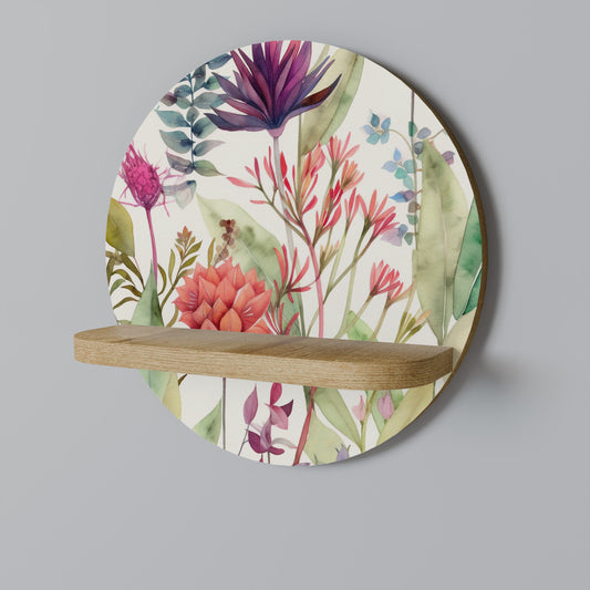 HERBAL FIESTA Mensola rotonda per arte in effetto rovere