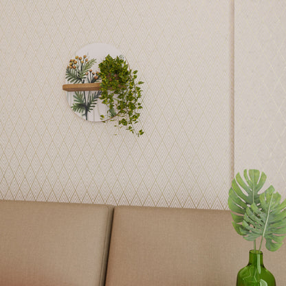 HERBAL DREAM Mensola ovale in effetto rovere