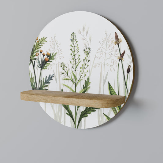 HERBAL DREAM Mensola rotonda per arte in effetto rovere