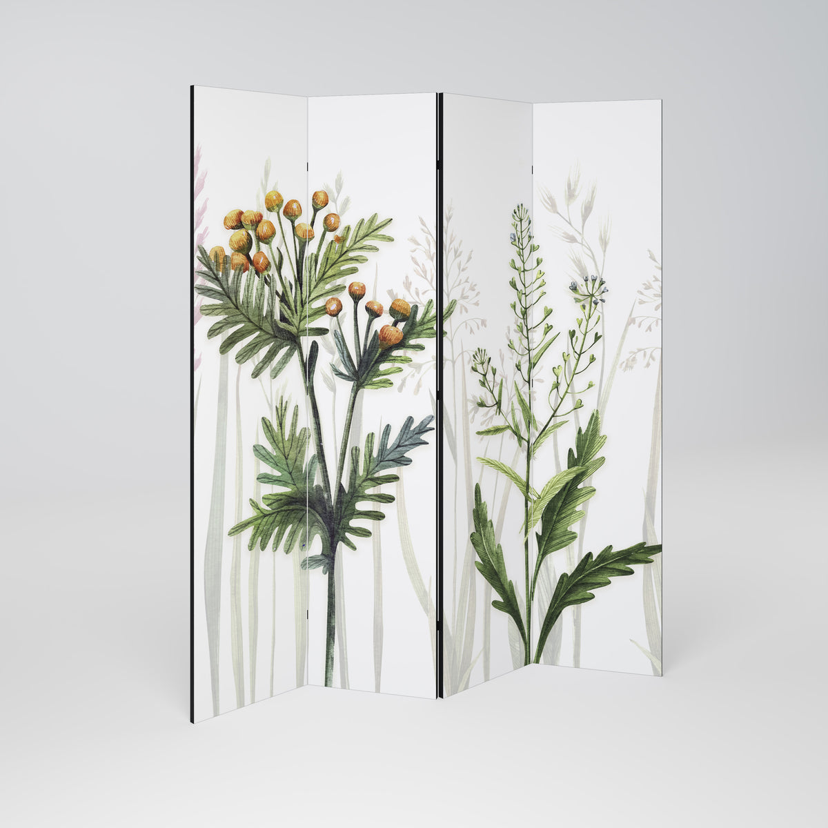 HERBAL DREAM Paravento Decorativo a 4 Pannelli