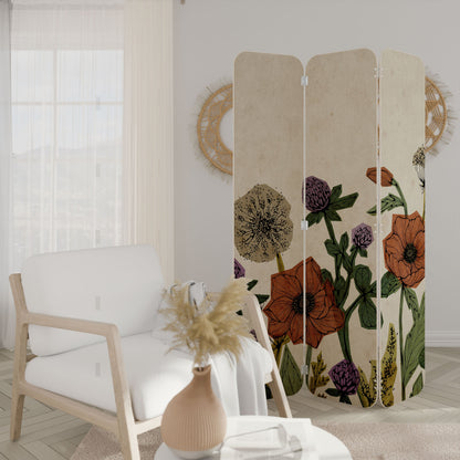 Divisorio per ambienti in compensato a 3 pannelli SPROUT ELEGANCE