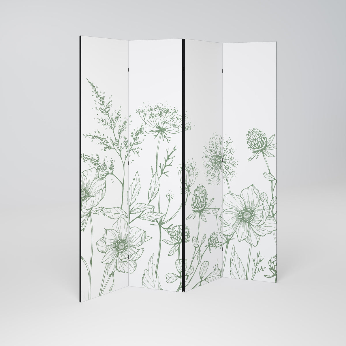 WILDER BEAUTY Paravento Decorativo a 4 Pannelli