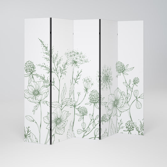 WILDER BEAUTY Divisorio decorativo per ambienti a 5 pannelli