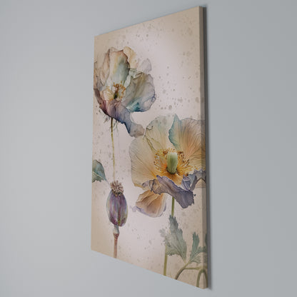 SOFTEN POPPY Stampa su Tela Verticale