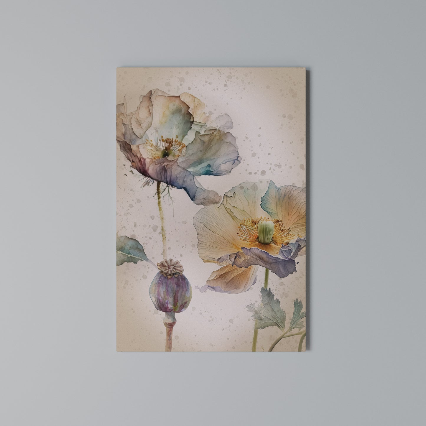 SOFTEN POPPY Stampa su Tela Verticale