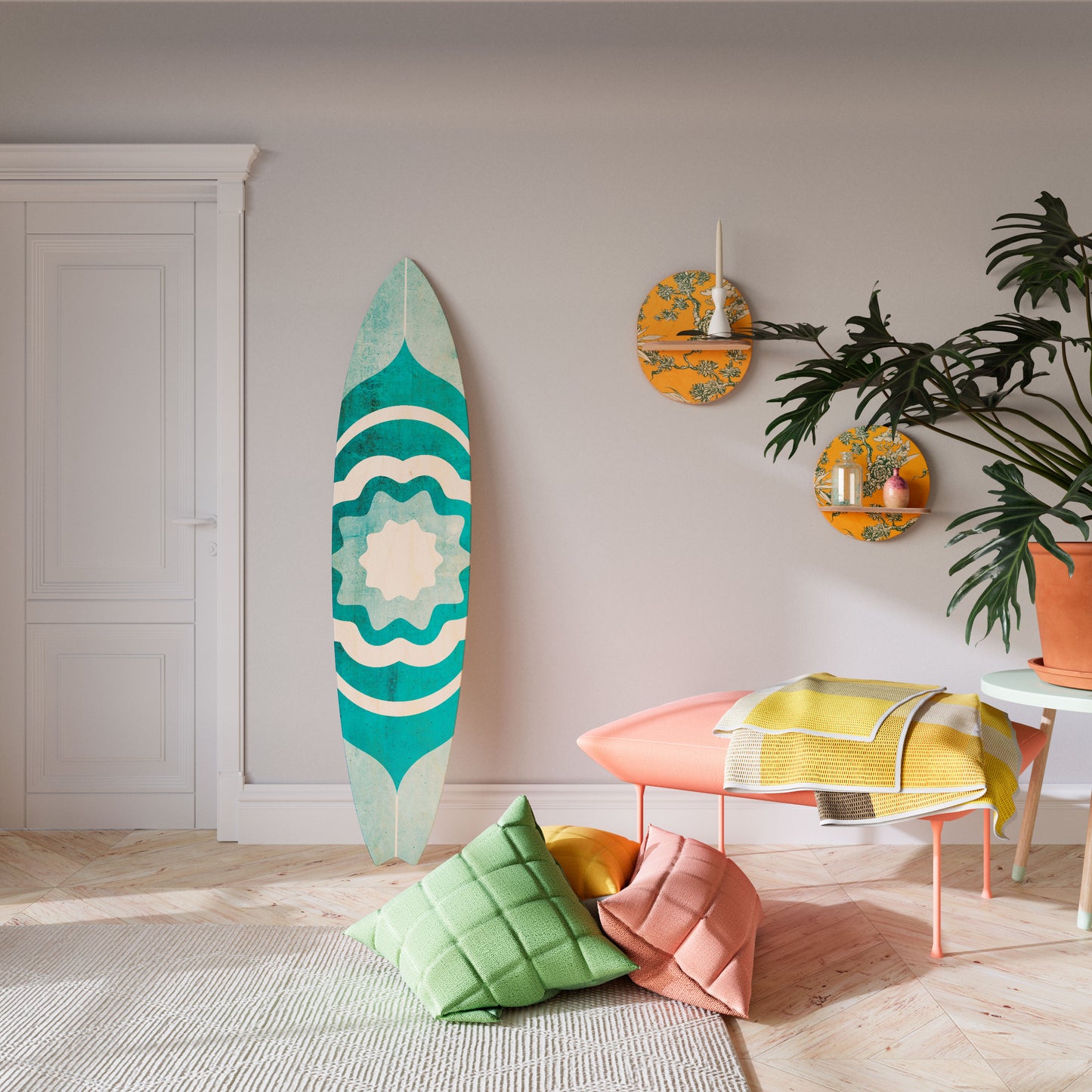 BARBADOS BLUE Surfboard Decorative Panel