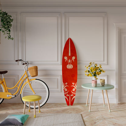 FLOWERY ORNATE Decorative Plywood Surfboard