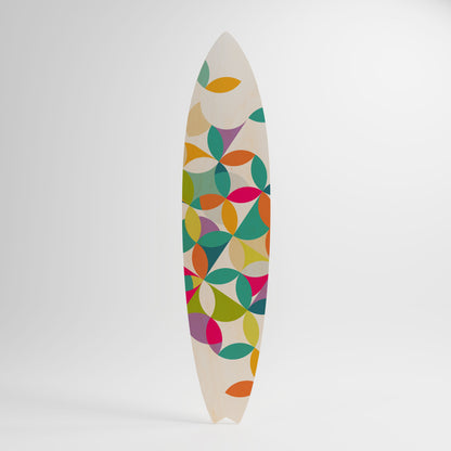 PIXEL BLOSSOM Decorative Plywood Surfboard