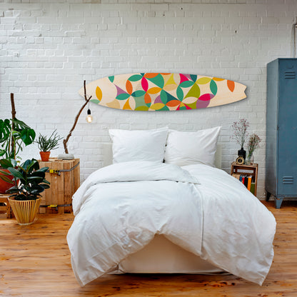PIXEL BLOSSOM Decorative Plywood Surfboard