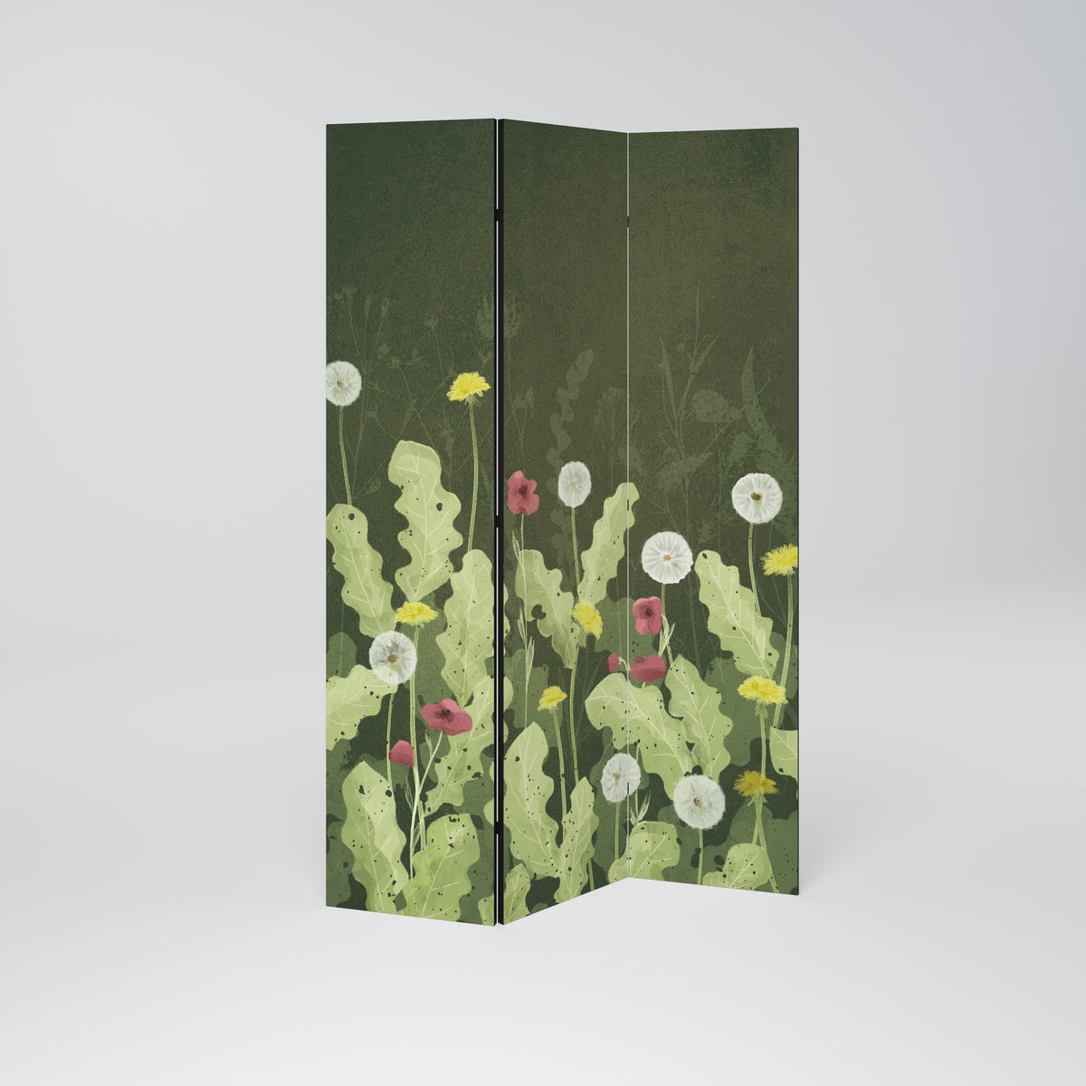 DANDELION AMUSE Paravento Decorativo a 3 Pannelli