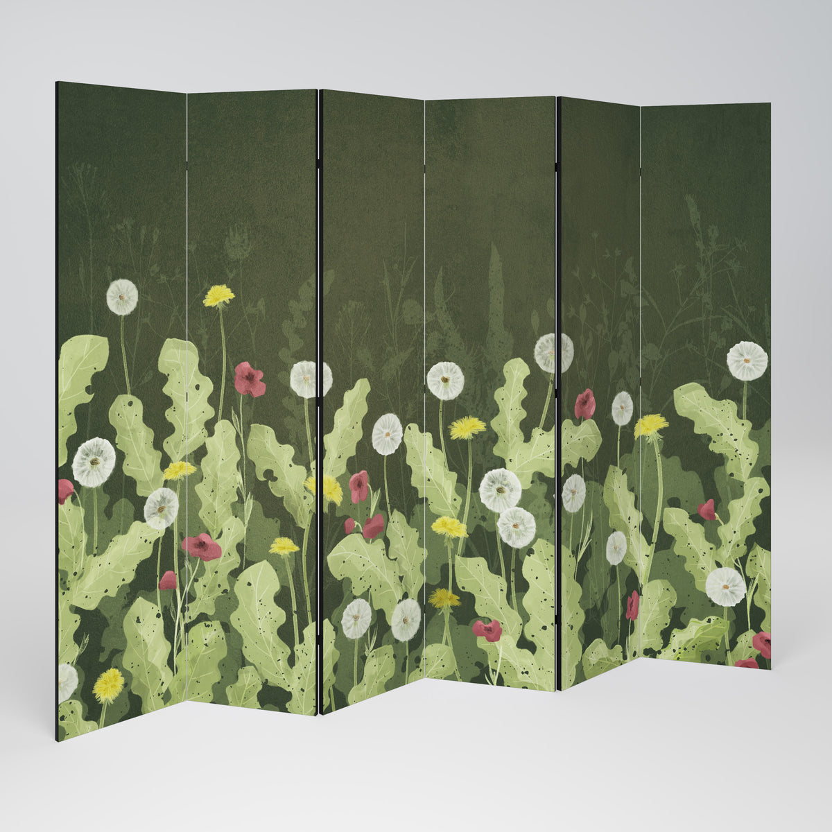DANDELION AMUSE Paravento Decorativo a 6 Pannelli