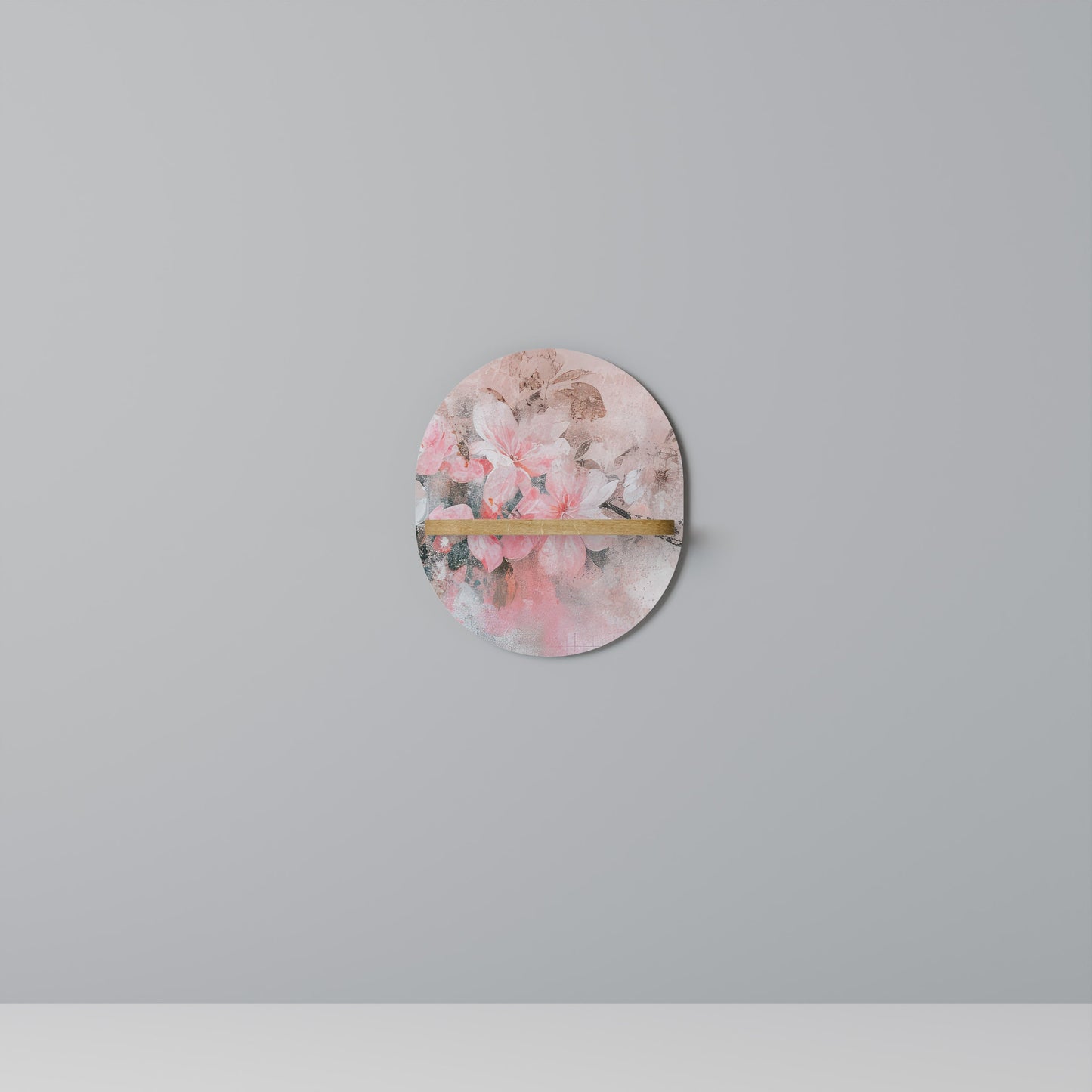 Mensola ovale CHERRY BLOSSOM in effetto rovere