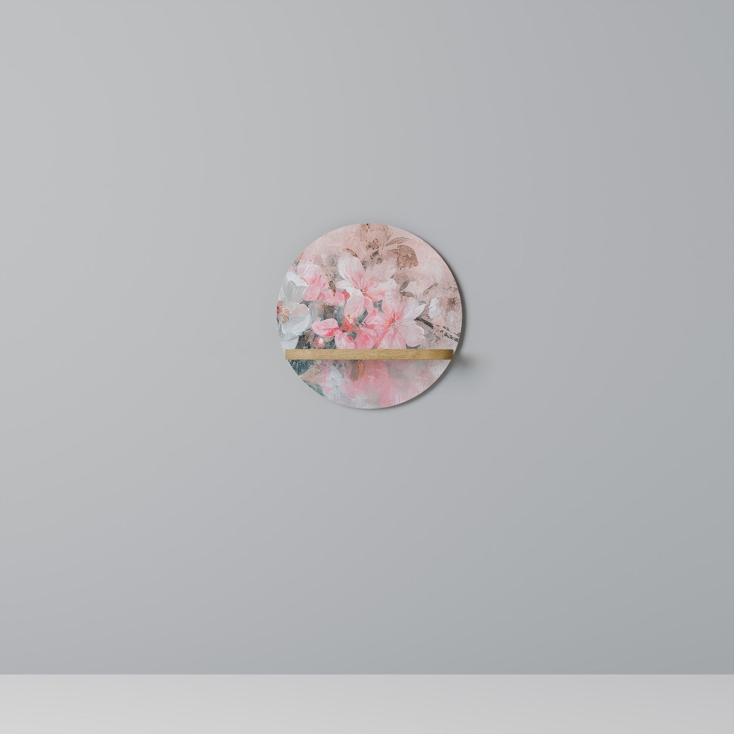 Mensola rotonda CHERRY BLOSSOM in effetto rovere