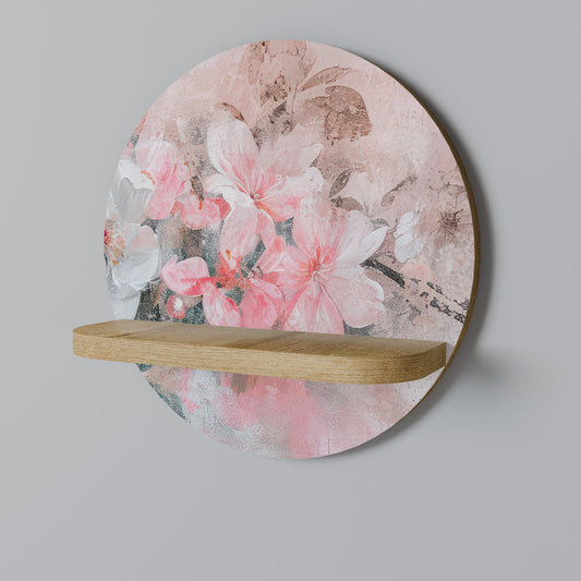Mensola rotonda CHERRY BLOSSOM in effetto rovere