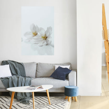 PETALI BIANCHI FUGACI Poster verticale staccabile e attaccabile