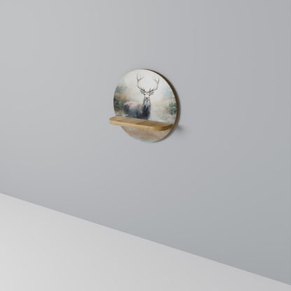 FOREST KING Mensola rotonda per arte in effetto rovere