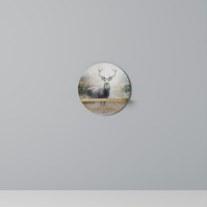 FOREST KING Mensola rotonda per arte in effetto rovere