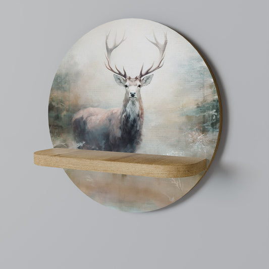 FOREST KING Mensola rotonda per arte in effetto rovere