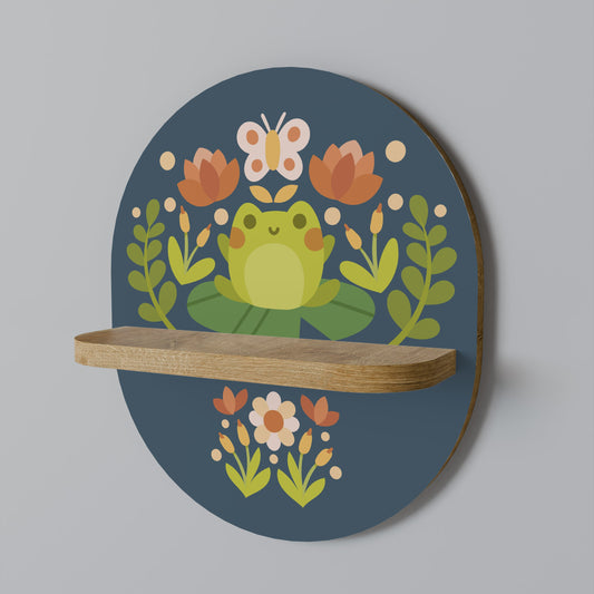 Mensola ovale MEADOW IDYLL in effetto rovere