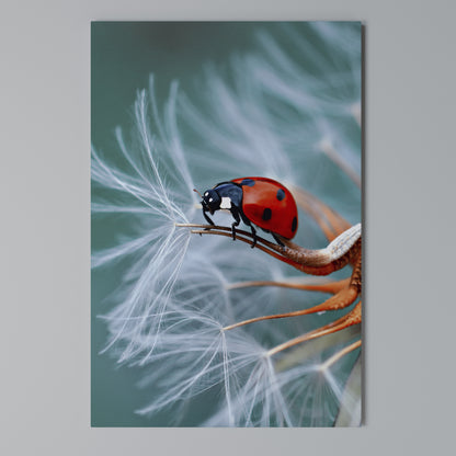 LADYBUG BALANCE Stampa su Tela Verticale