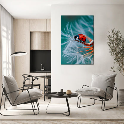 LADYBUG BALANCE Stampa su tela verticale