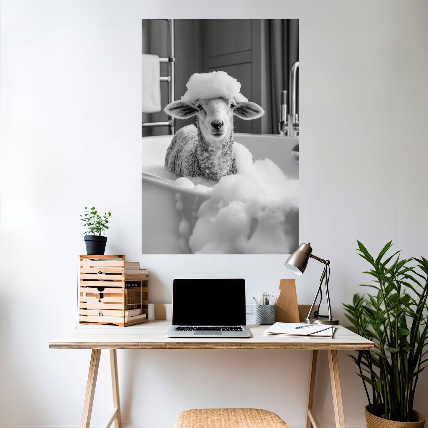 Poster verticale staccabile e attaccabile BUBBLE BATH BAA