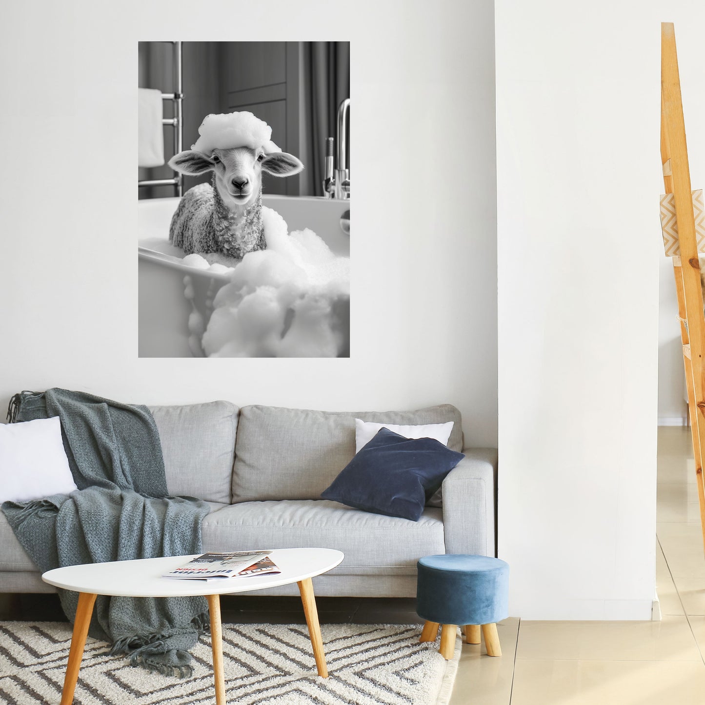 Poster verticale staccabile e attaccabile BUBBLE BATH BAA