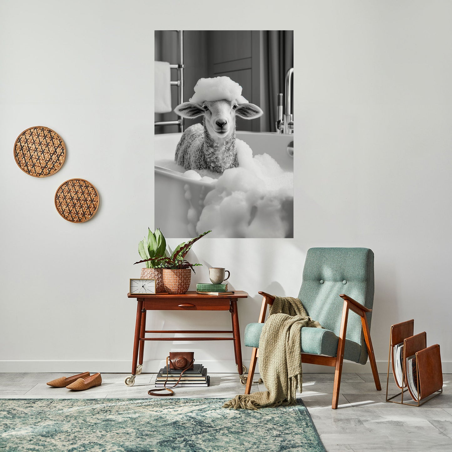 Poster verticale staccabile e attaccabile BUBBLE BATH BAA