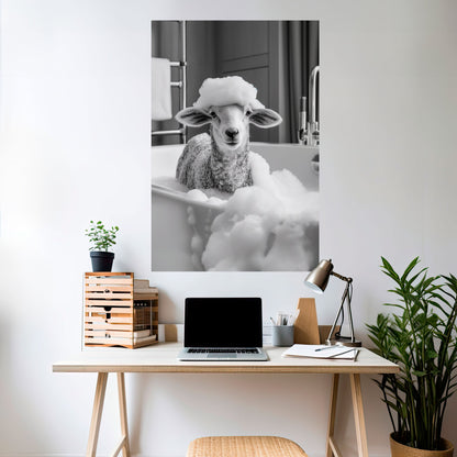 Poster verticale staccabile e attaccabile BUBBLE BATH BAA