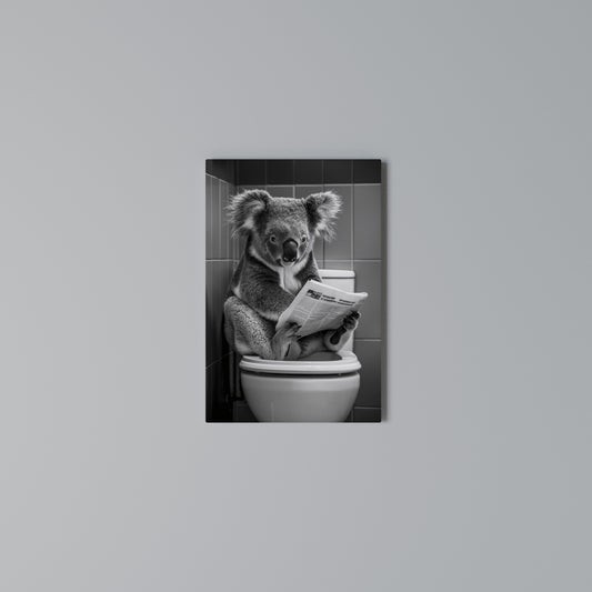 TOILET TIME TALES Stampa su Tela Verticale