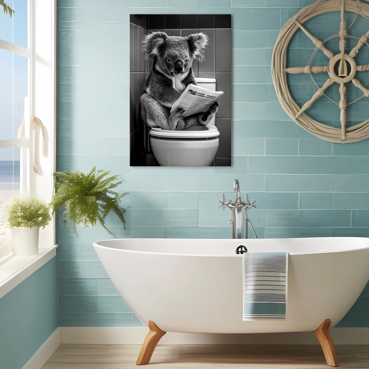 TOILET TIME TALES Vertical Canvas Print