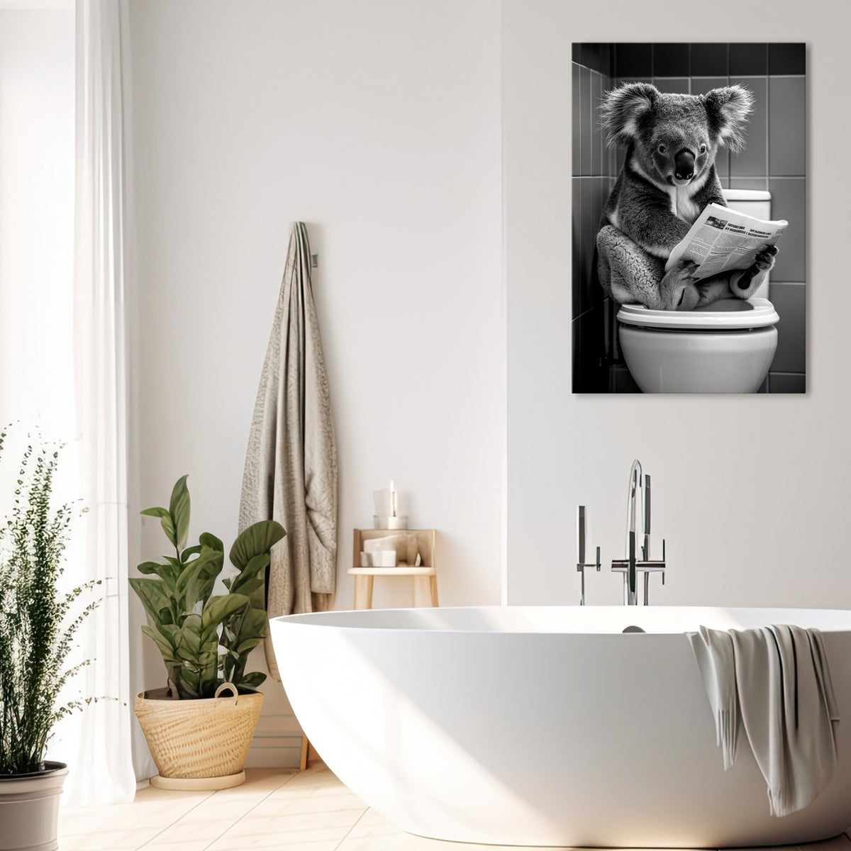 TOILET TIME TALES Vertical Canvas Print