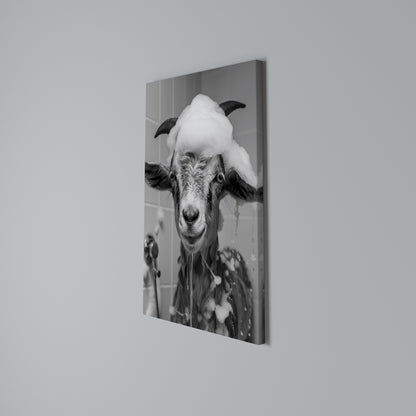 SOAPY GOAT GIGGLES Stampa su Tela Verticale
