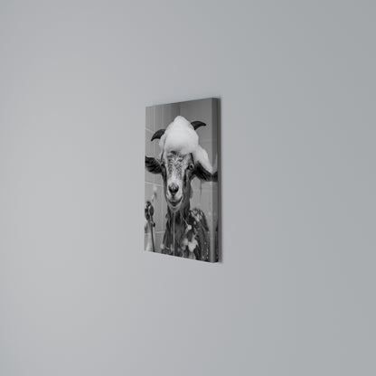SOAPY GOAT GIGGLES Stampa su Tela Verticale
