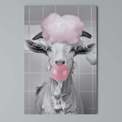 BUBBLEGUM BOVINE BLISS Stampa su Tela Verticale