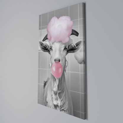 BUBBLEGUM BOVINE BLISS Stampa su Tela Verticale