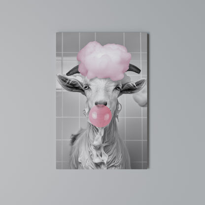 BUBBLEGUM BOVINE BLISS Stampa su Tela Verticale