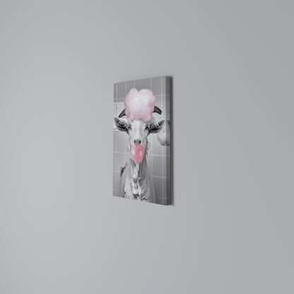 BUBBLEGUM BOVINE BLISS Stampa su Tela Verticale