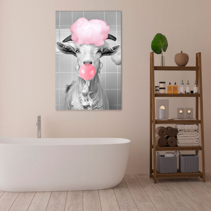 BUBBLEGUM BOVINE BLISS Stampa su tela verticale