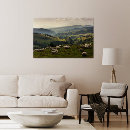 SHEEP IN SERENITY Stampa su tela orizzontale