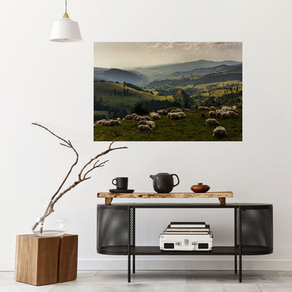 PECORA IN SERENITÀ Poster orizzontale staccabile e attaccabile