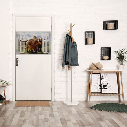 Poster orizzontale staccabile e incollabile BOVINE WINDOW VISTA