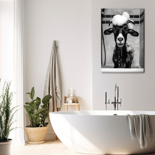 BUBBLE-BATHED BLISS Vertical Canvas Print