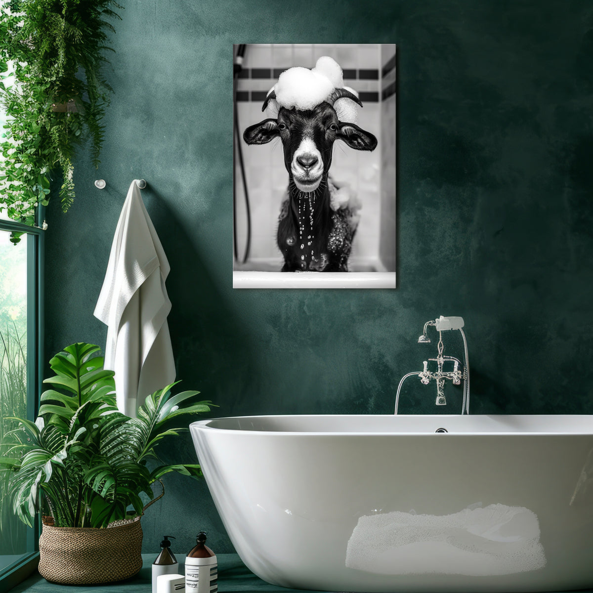 BUBBLE-BATHED BLISS Stampa su tela verticale