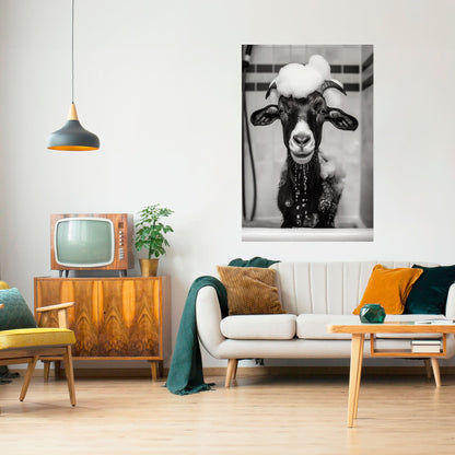 Poster verticale staccabile e attaccabile "BEATITUDINE IN BAGNO DI SCHIUMA"