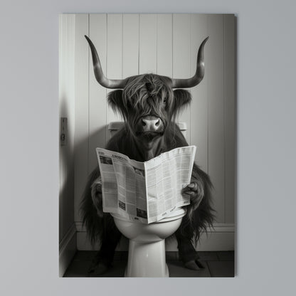 MOO-DY NEWS BREAK Stampa su Tela Verticale