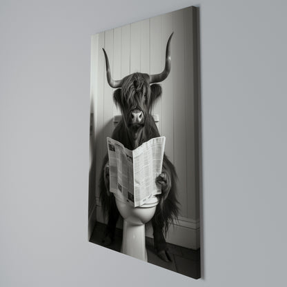 MOO-DY NEWS BREAK Stampa su Tela Verticale