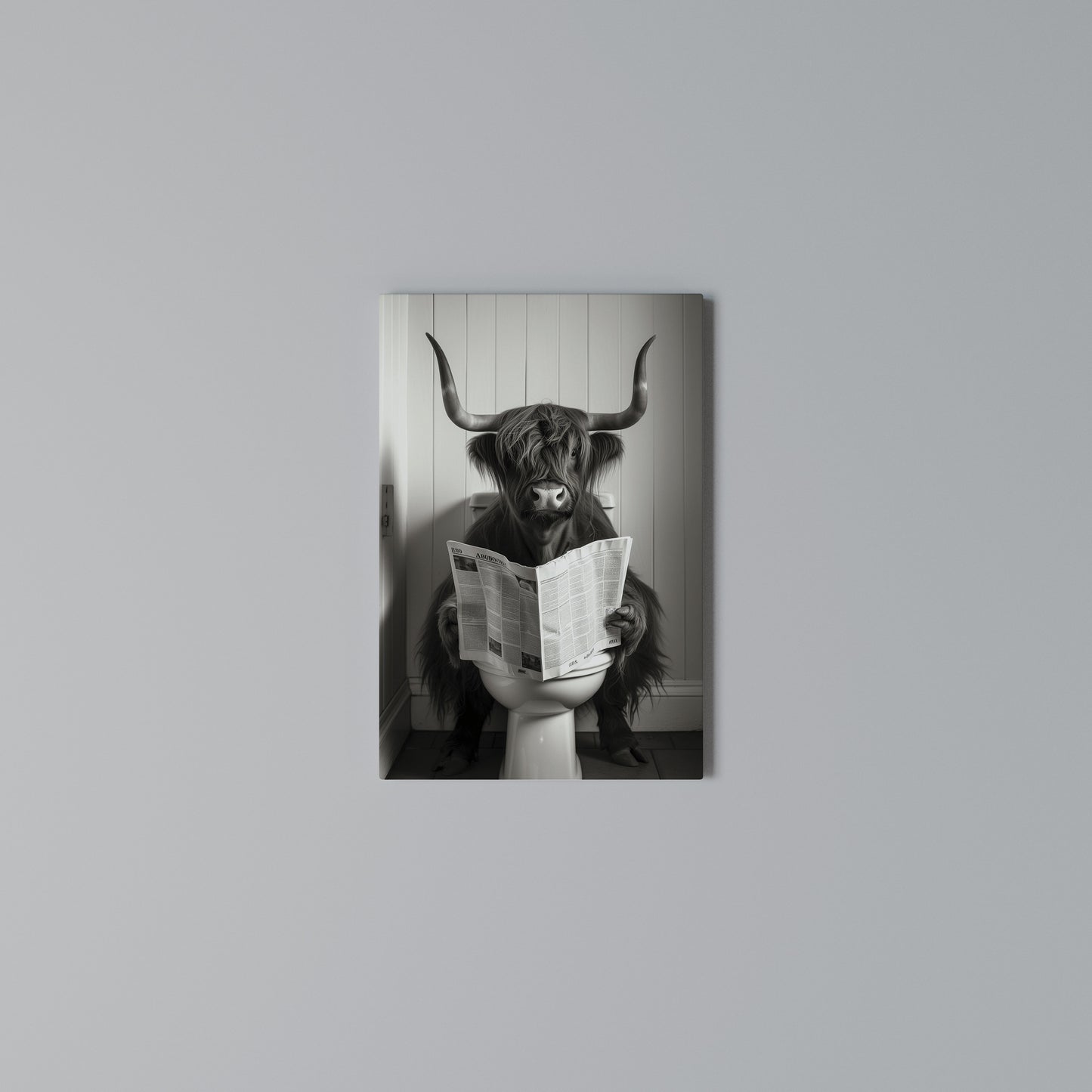 MOO-DY NEWS BREAK Stampa su Tela Verticale